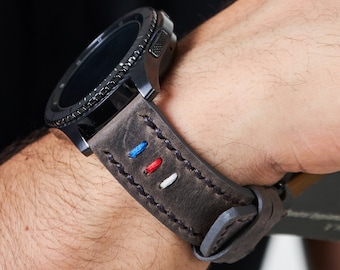 Elegant Leather Watch Band, Compitable With Galaxy Watch Ultra 2 8 7 6 5 Classic 40mm 44mm