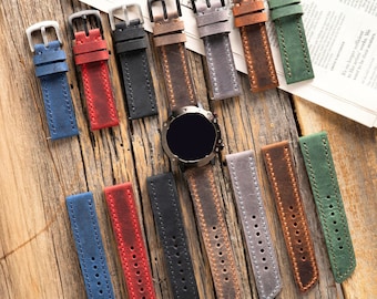 Leather Watch Band, High Quality Watch Strap, Compatible With Classic Watches, Quick Realese Band, 18mm, 20mm, 22mm, 24mm, Personalized Gift