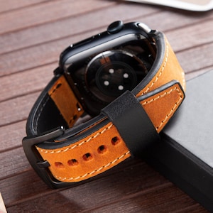 Genuine Leather Apple Watch Band, Watch 10, 46mm, 42mm, 38mm, 40mm, 41mm, 42mm, 44mm, 45mm, 49mm, Apple Watch Ultra, 2, Personalized Gift