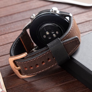 Personalisiertes Geschenk, Garmin Lederarmband, Braun, Garmin Fenix 7X 51mm, 7S 47mm, 42mm, Forerunner, Venu, Venu 3i Sq, 2, Instinct, Vivoactive 4