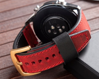 Garmin Watch Band, Personalized Gift, Red, Garmin Fenix 7, 6, 5, Epix, Epix Pro, Forerunner, Venu, Venu Sq, Venu 2 3, instinct, Vivoactive