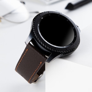 Braun Armband zum Armband, Samsung Galaxy Sq, Venu Sq, Venu 2, Instinct, Vivoactive, Lederarmband Garantie, Quick Fit