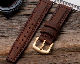 Leather Strap Compatible With Garmin Watches, Men & Women, Fenix, Forerunner Band, Venu, Venu Sq, Venu 2, instinct, Vivoactive