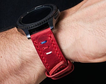 Bracelet de montre Garmin rouge, design personnalisé, Garmin Fenix 5 6 , Forerunner 935, Approach S60, Fenix 3, Fenix 3HR, Quatix, Tactix Premium Style