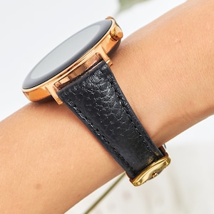 Google Pixel 3, 2, 1 Watch Band for Women, Leather Google Pixel Strap, for Girlfriend Mother Wife, Thin Replacement Android Watch Band