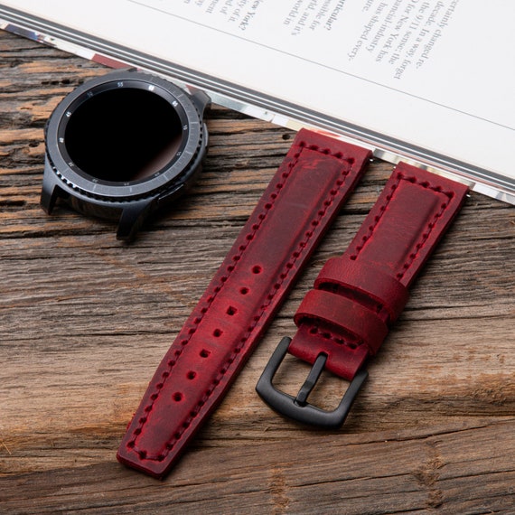 Samsung Galaxy Watch Strap Red Watch 6 7 Watch 5 Pro Galaxy Watch 4 Galaxy Watch 3 Gear S3 Active2 Personalized Gift 20mm 22mm
