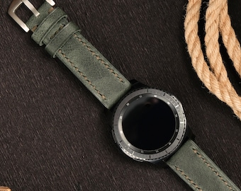 Personalized Leather Watch Strap, Compatible with Galaxy Watch 8 7 6 5 4 Ultra Classic 40mm 44mm 45mm 46mm