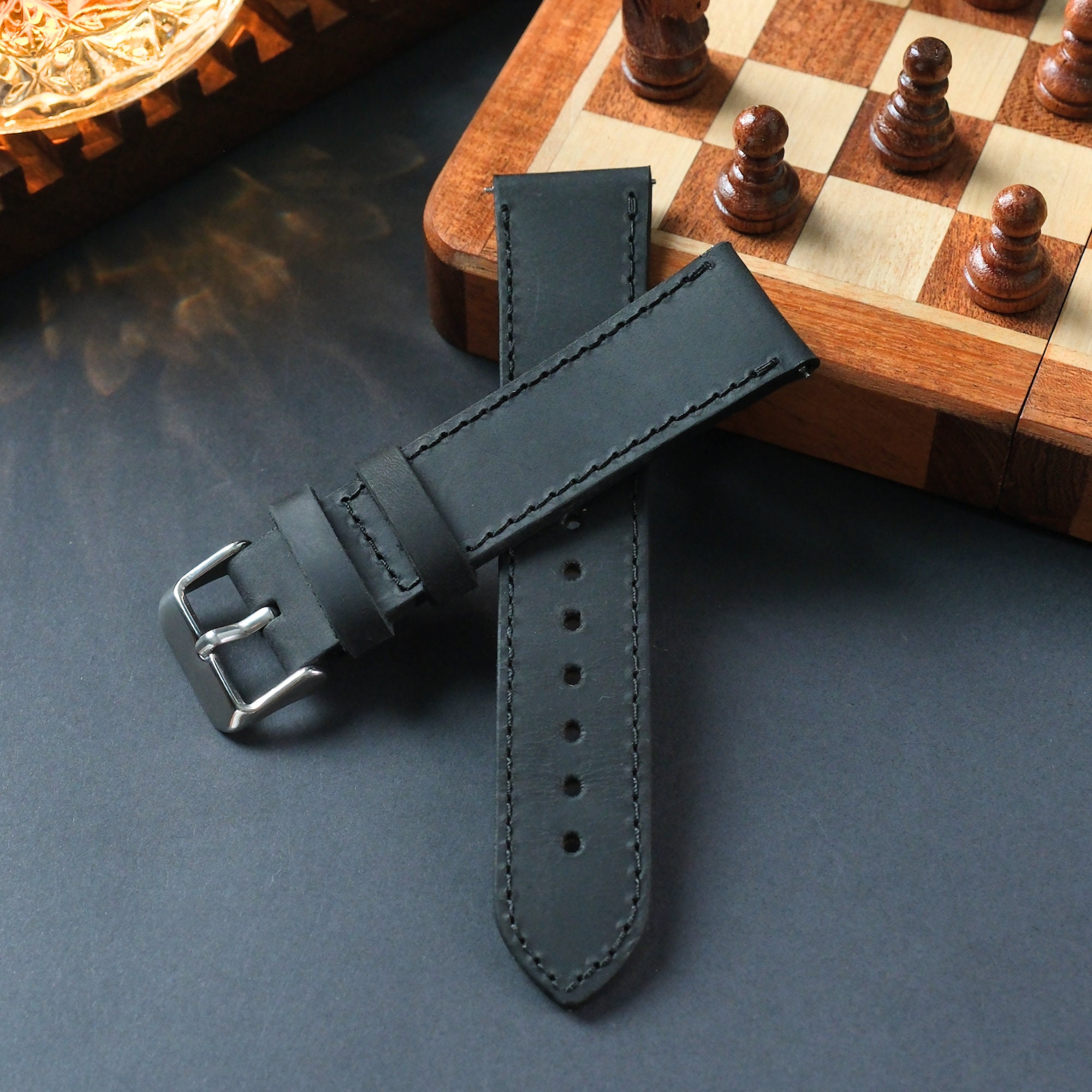 Personalized Leather Band, Compatible With Galaxy Watch 8 7  display picture 3