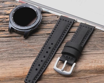 Handmade Leather Watch Band, Compatible With Galaxy Watch 8 7 6 5 4 Ultra Classic 40mm 44mm 46mm