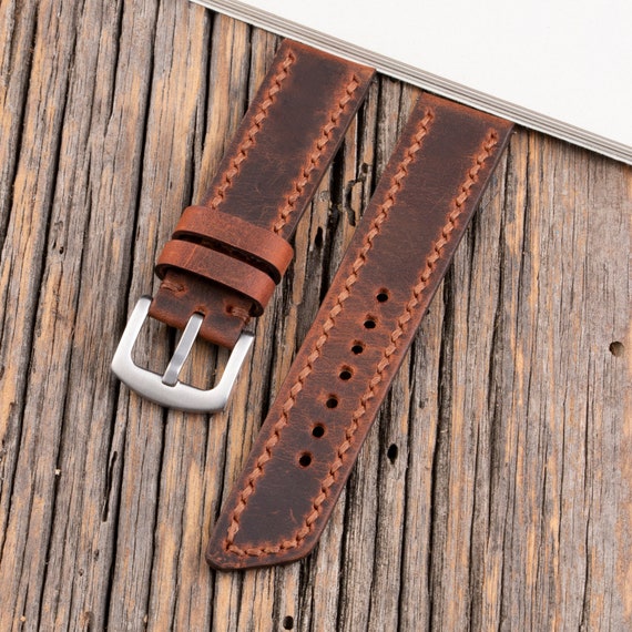Buy Leather Watch Band, High Quality Watch Strap, Fossil, Seiko