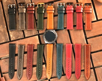 Leather Watch Band,  Compatible With Galaxy Watch Ultra 8 7 6 5 Classic 40mm 44mm