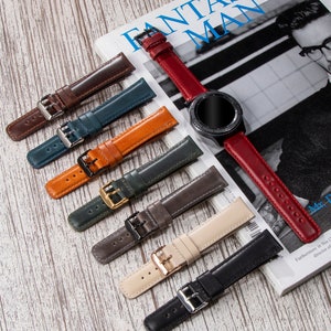 Armband aus Leder, Uhrarmband Armbandarmband Uhr aus Leder, Armbanddesign, Uhrarmband Armband, Armband grau, 20 mm, 22 mm, 26 mm, 20 mm, 22 mm, 26 mm