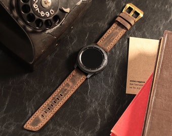 Custom Engraved Leather Strap, Compatible with Galaxy Watch 8 7 6 5 4 Ultra Classic 44mm 45mm
