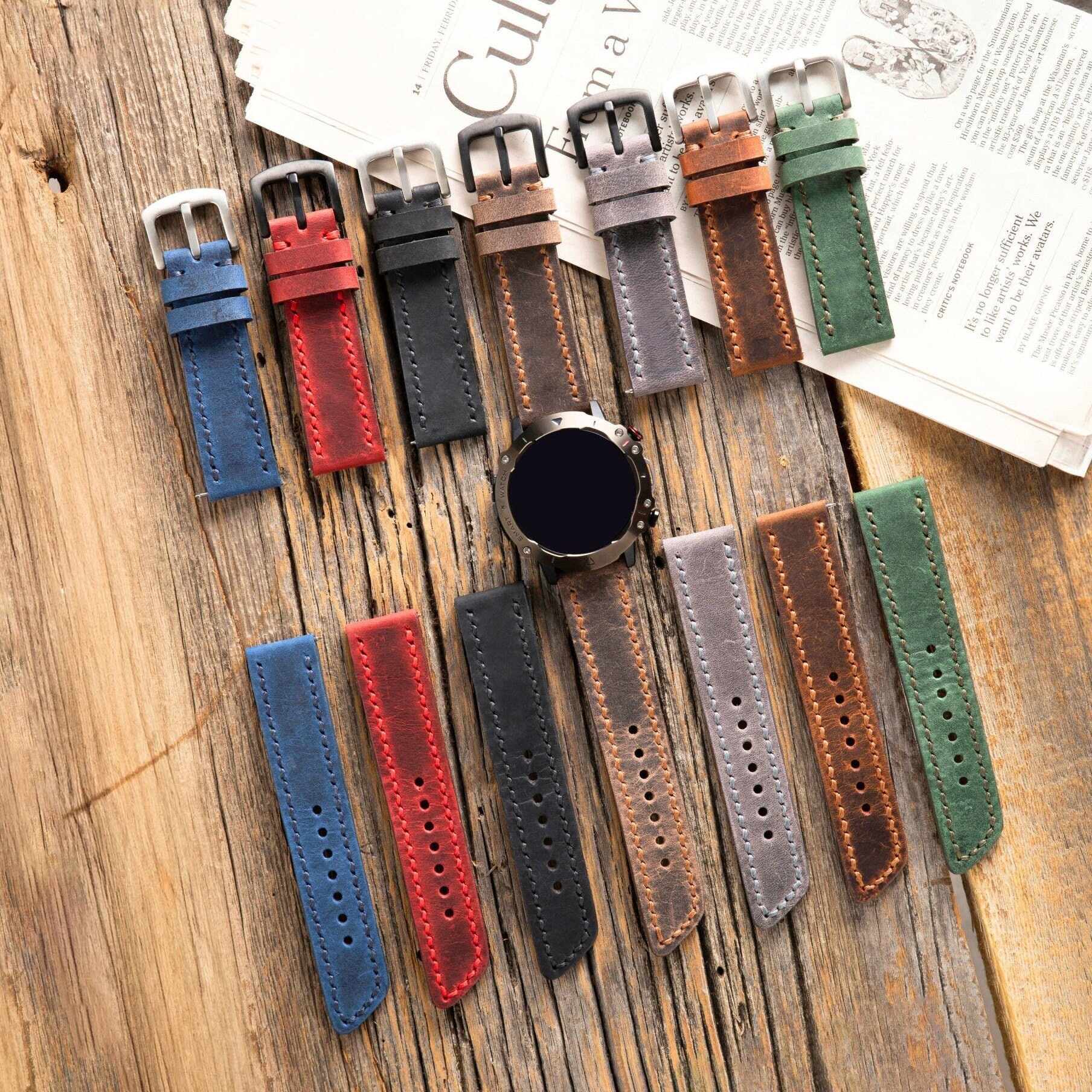 Leather Watch Band, High Quality Watch Strap, Fossil, Seiko, Classic  Watches, Quick Realese Band, 18mm, 20mm, 22mm, 24mm, Personalized Gift