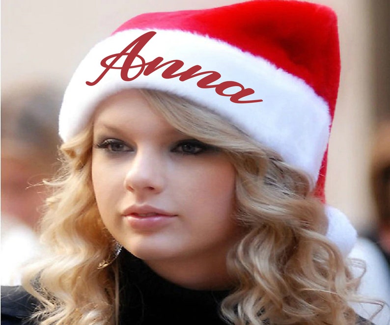Custom printed santa hat Adult Santa Hat X-Mas Party Hat Kids Santa Hat Customized hat Christmas Hat Personalized Hat Christmas Party
