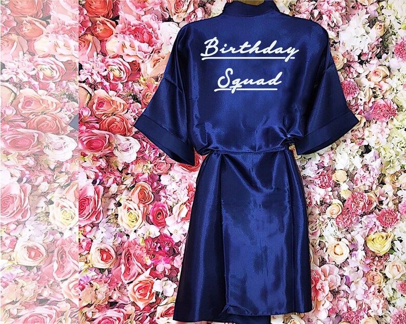 Birthday Girl Robes Birthday Squad Robes Satin Robes Custom Etsy
