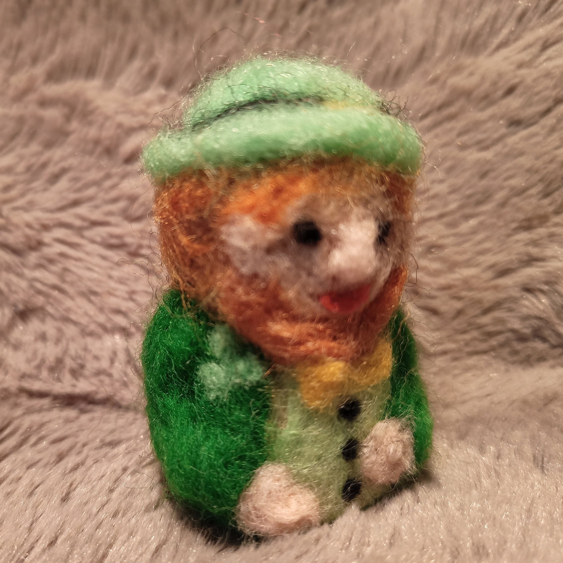 Hand made Leprechaun needle felted cork mini figure Etsy