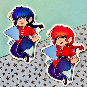 Boy or Girl Ranma Inspired Vinyl Stickers Waterproof