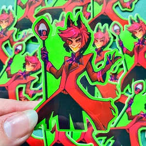Alastor Demon Sticker | Vinyl , Weatherproof, Hazbin Hotel, Radio Demon |