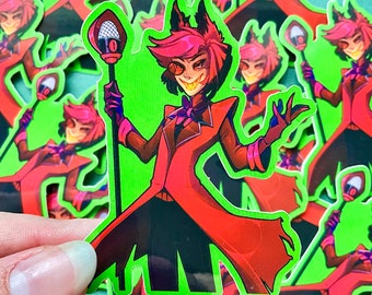 Alastor Dämon Sticker | Vinyl, Wetterfest, Hazbin Hotel, Radio Demon |