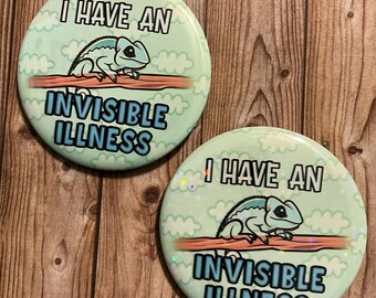 I Have An Invisible Illness Button | Kawaii, Disability |
