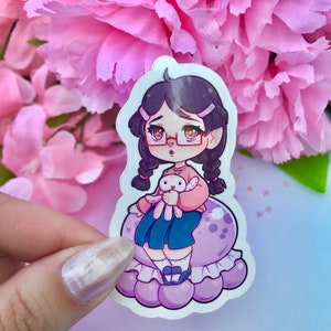 Jellyfish Girl 2000s Anime Vinyl Sticker