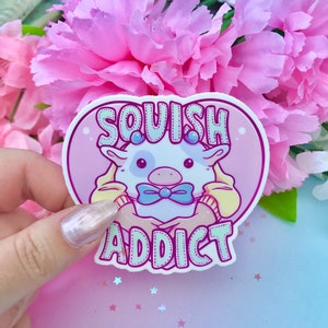 Squish Addict Pastel Vinyl Sticker