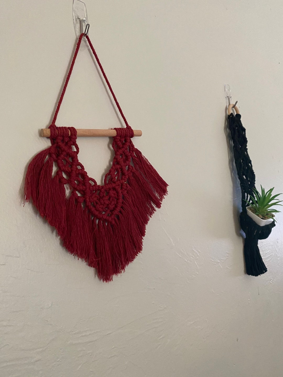 Macrame Heart Wall Hanging Decor Etsy UK