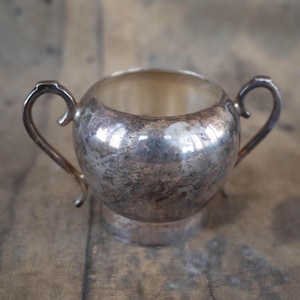 Chaudron de sorcière en argent Petit bol d'offrandes pot sur pied vintage Brûle-encens