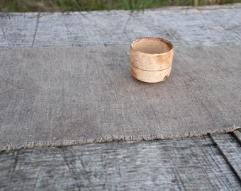 Caminho de mesa de linho para chá, Chabu, tapete cerimonial para chá, toalha de altar tingida naturalmente, presente Wabi-sabi, decoração para casa Japandi