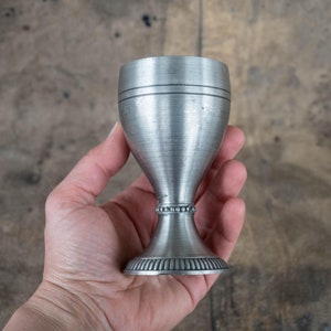 Pewter goblet Vintage altar chalice Ritual cup