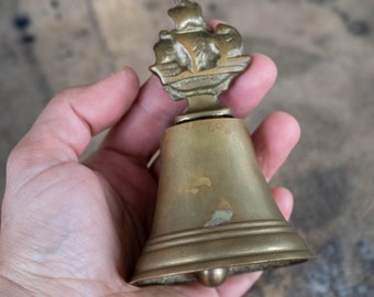 Brass altar bell Vintage meditation bell Gift for witch friend