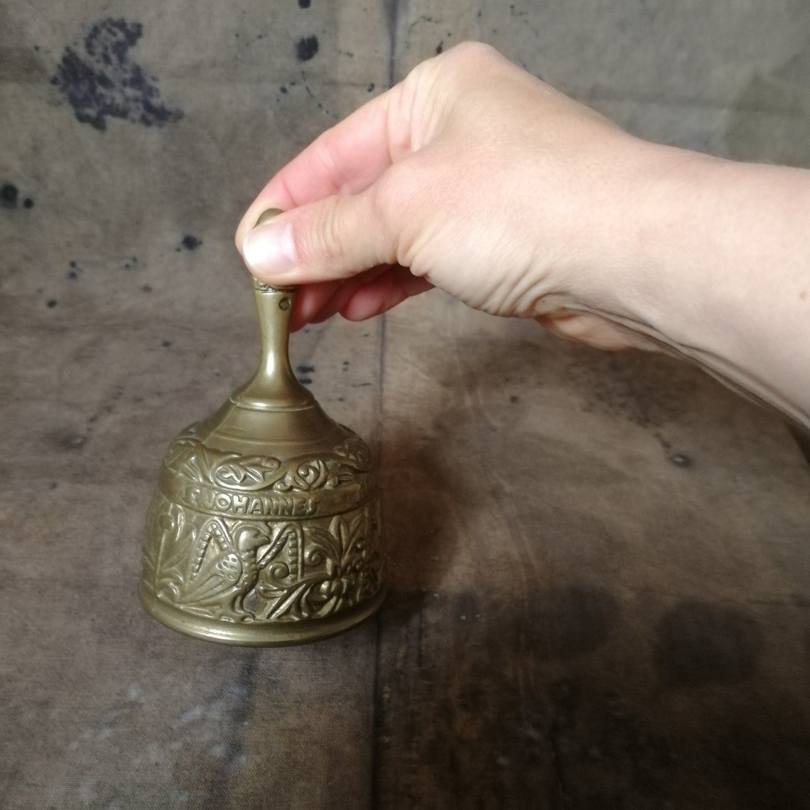 Vintage meditation bell Metal hand bell Brass altar bell Etsy