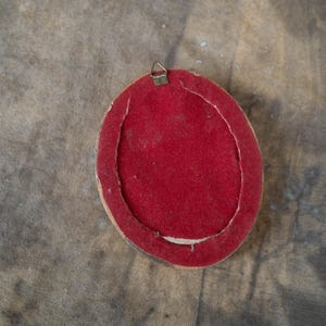 Oval gold wall picture frame - Vintage gilded wool photo holder - Italien florentine decor image 10