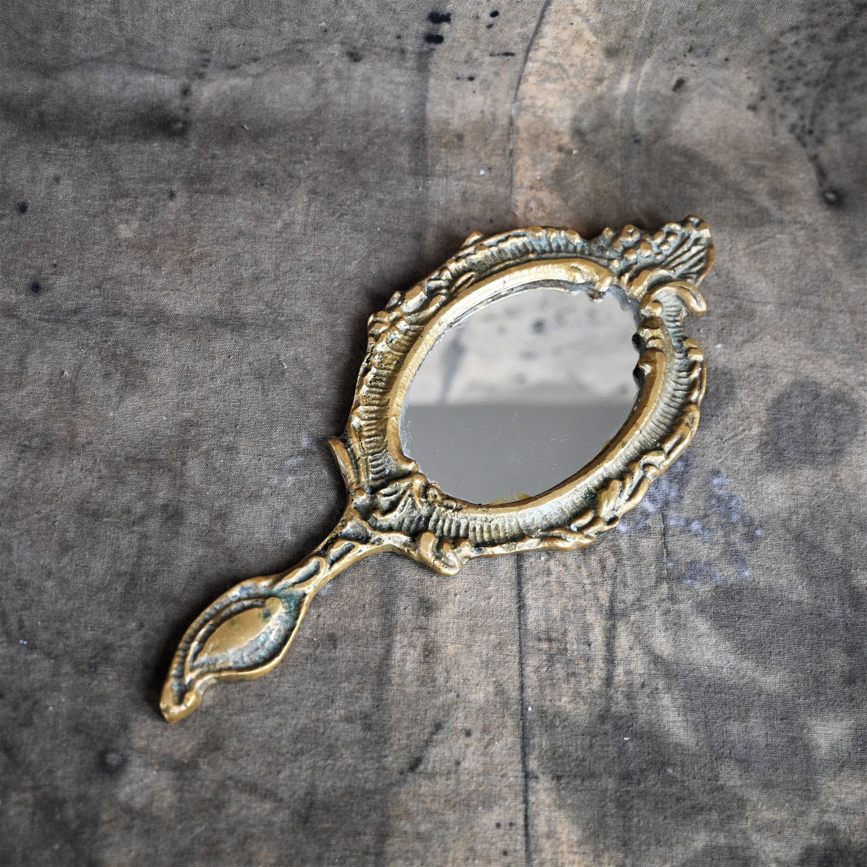 Vintage Mirror Scarf Ring/Clip