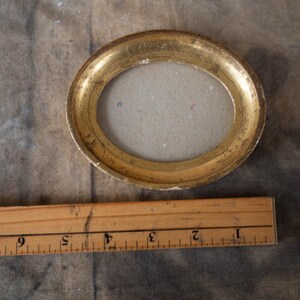Oval gold wall picture frame - Vintage gilded wool photo holder - Italien florentine decor image 13