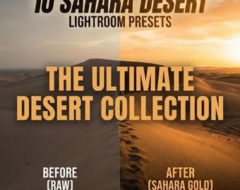 Sahara Desert Lightroom Presets Outdoor Filters for Adventure & Travel 10 Warm Earthy Tones Safari Lightroom Style Summer Photography