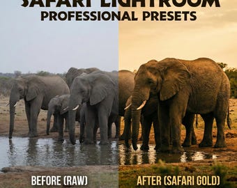 Safari Lightroom Presets Pack | 10+ Professional Outdoor Adventure Filters | Mobile & Desktop | Wildlife Nature Travel Aesthetic LumaTones