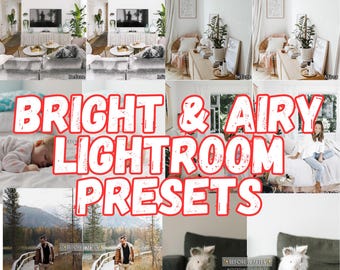 Light and Airy Lightroom Presets Mobile & Desktop, Bright White Filter, Clean Aesthetic, Wedding Photo Edit, Blogger Instagram Feed