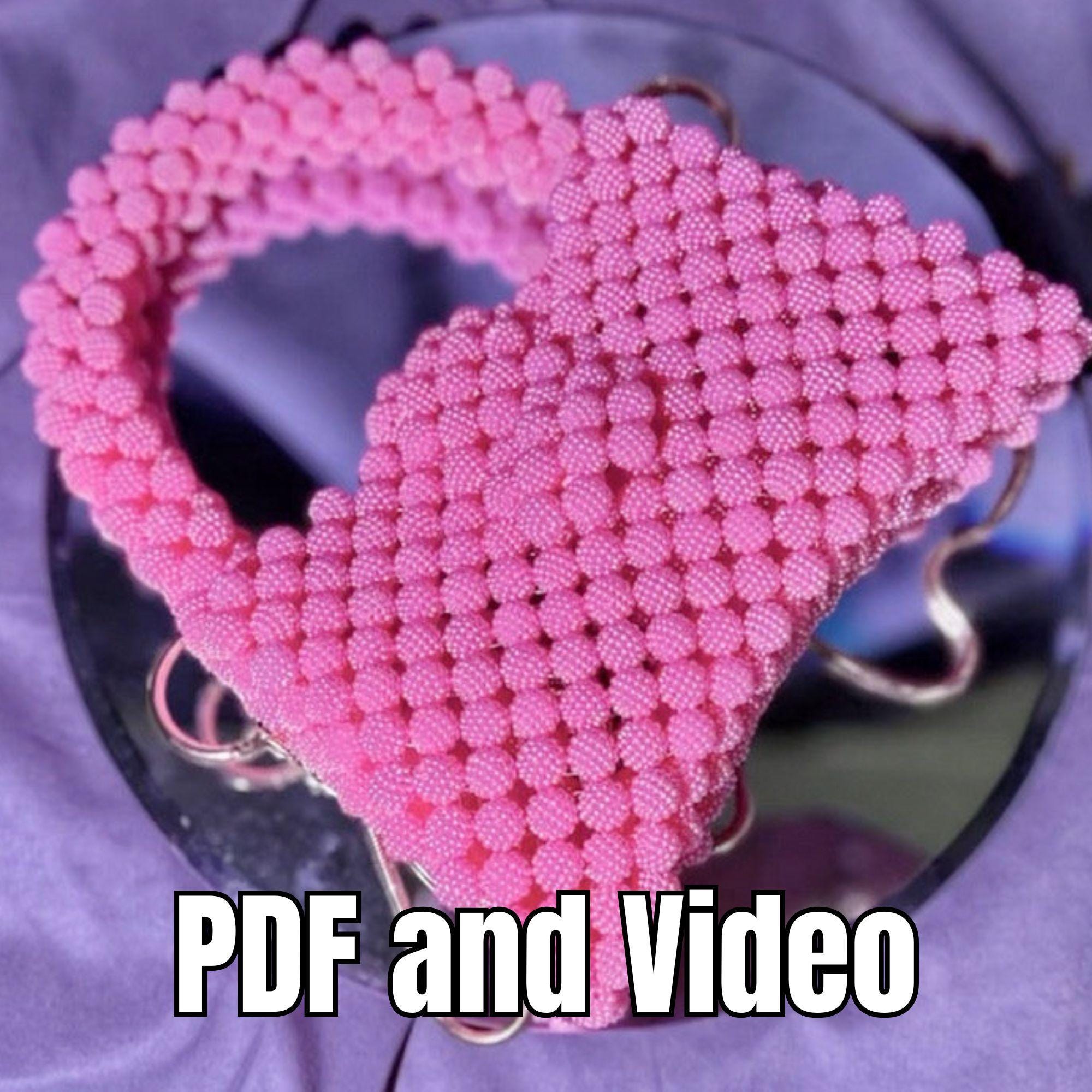 PDF del modello di tessitura della borsa con perline e tutorial