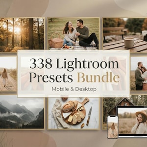 338+ Ultimate Earth & Lifestyle Lightroom Presets Bundle - Presets for Instagram, Travel, Outdoor, Couples Fall Aesthetic Editing