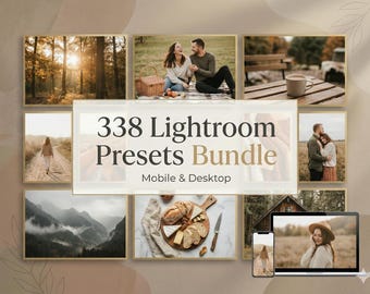 338+ Ultimate Earth & Lifestyle Lightroom Presets Bundle - Presets for Instagram, Travel, Outdoor, Couples Fall Aesthetic Editing