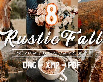 Rustic Fall Lightroom Presets – Warm Moody Autumn Photo Filters • Mobile & Desktop Presets Cozy Creamy Tones Instant Download Lightroom 2026