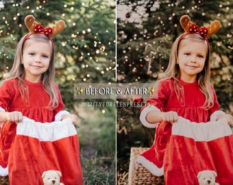 Moody Christmas Lightroom Presets Mobile & Desktop, Warm Holiday Photo Filter, Cozy Winter Aesthetic, Dark Xmas Instagram Feed, DNG XMP 2026