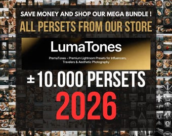 10000+ Best Seller Lightroom Presets Bundle | Mobile & Desktop Photo Filters Instagram Blogger Travel, Digital Download Influencer Mega Pack