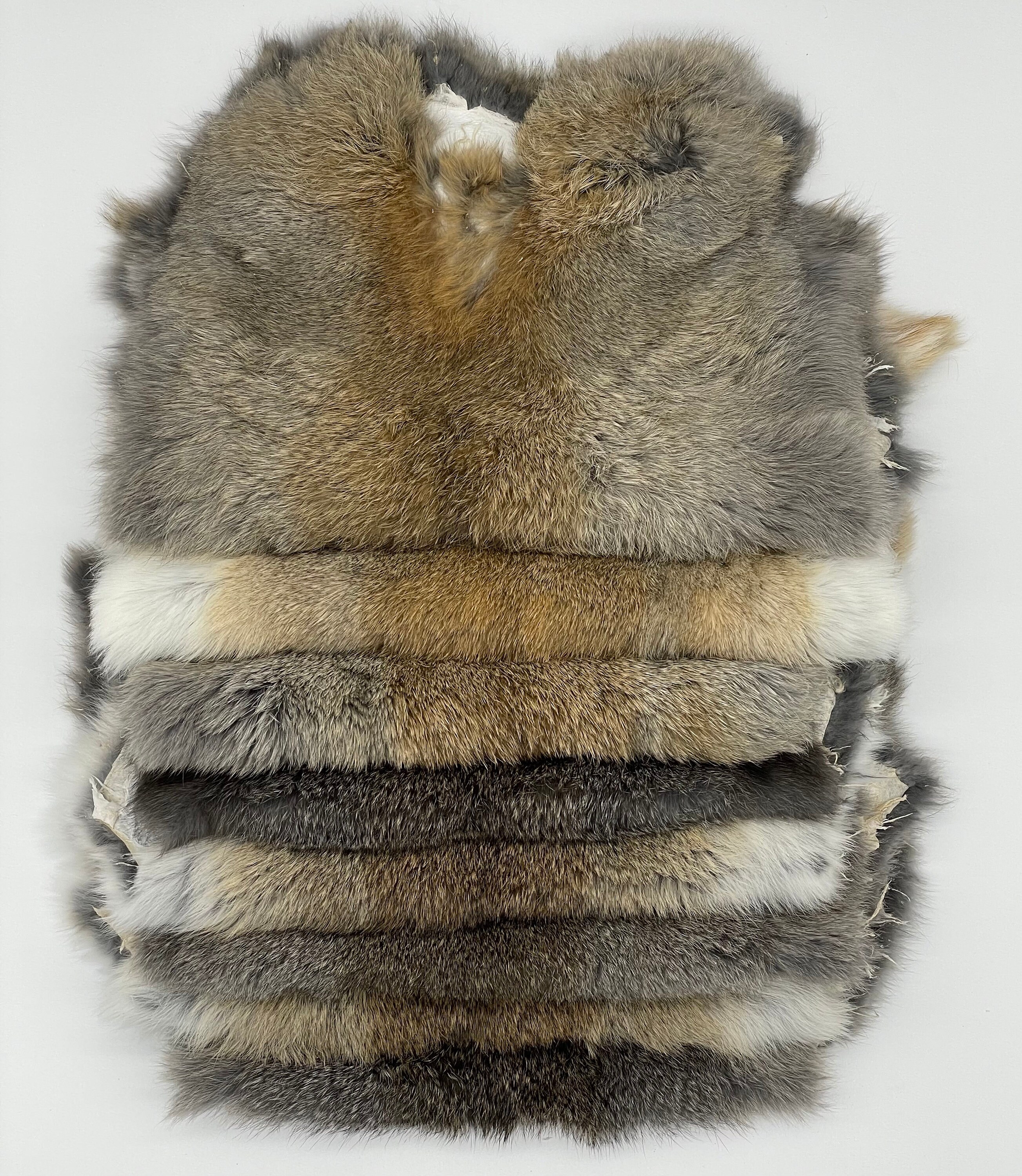 Assorted Natural Rabbit Fur Pelts- Craft Lower Grade Natural Hare col…