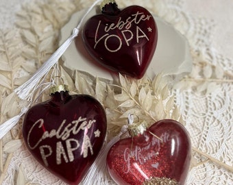 Heart-shaped Christmas ornament | Christmas tree ornament for Dad, Grandpa, or Grandma | Christmas gift for St. Nicholas Day | Christmas tree gift