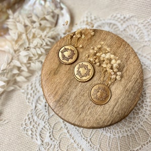 Sceaux de cire finis avec gypsophile | Fleurs séchées - autocollantes