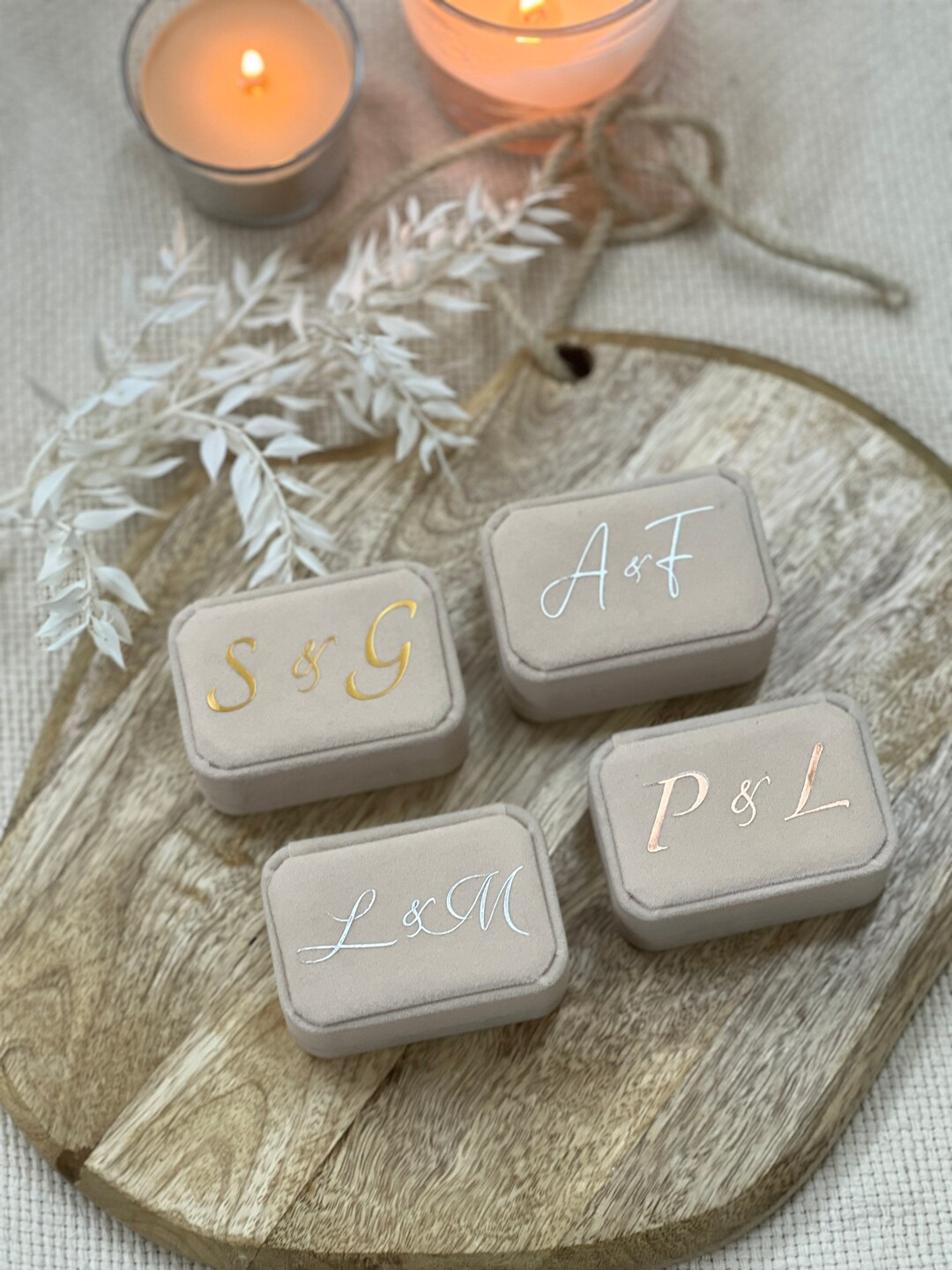 Ring Box Personalized Velvet Ring Box - Etsy