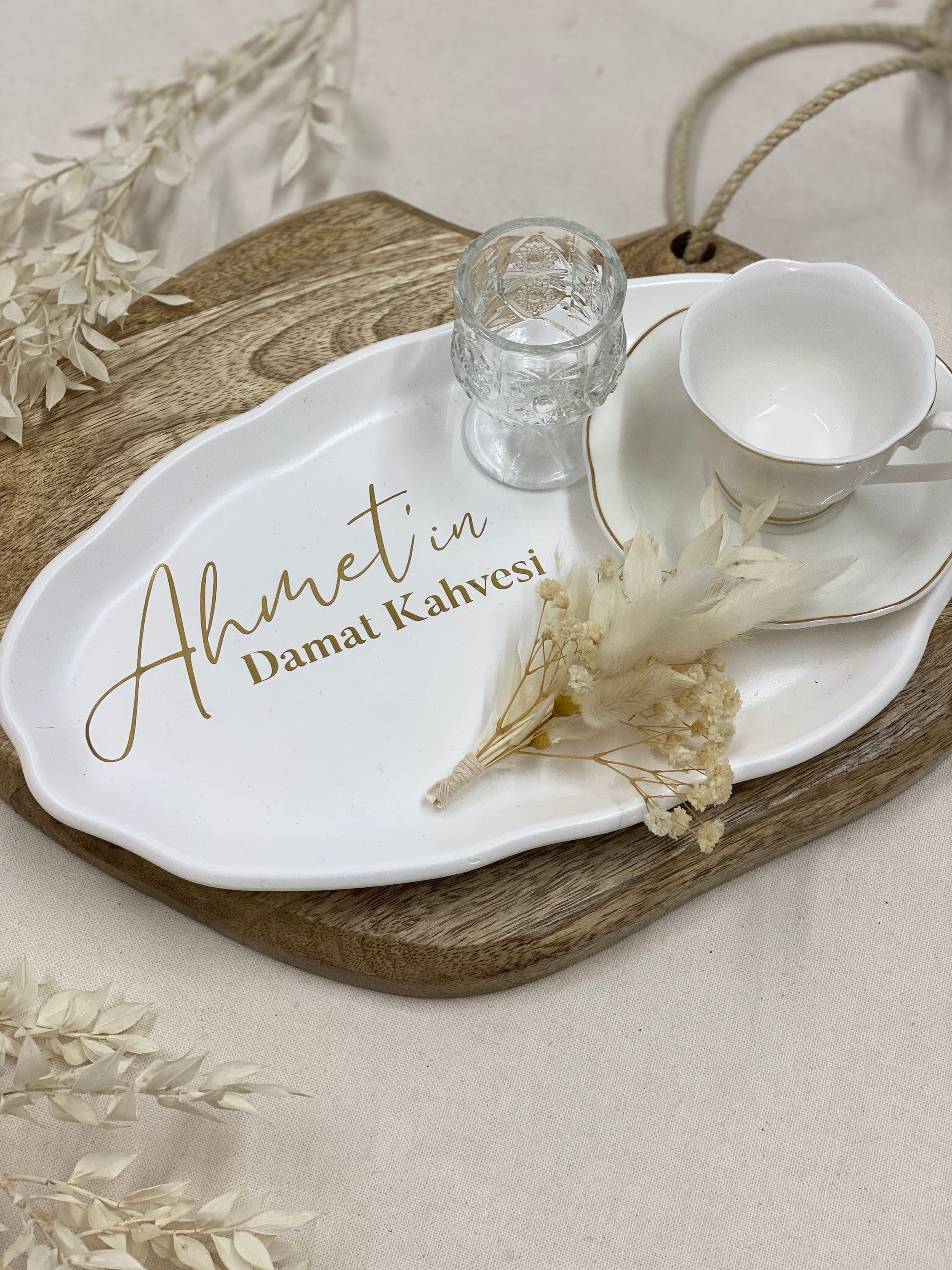 Mocha Set Personalized Damat Kahvesi Vintage Etsy